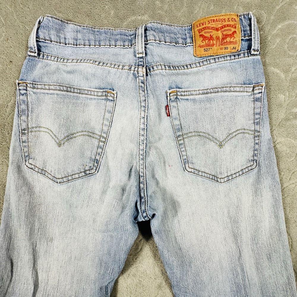 Levis 527 Jeans Mens 30x31 Blue Boot Straight Medium Wash Western Cowboy